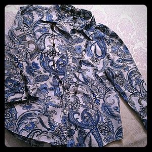 Chaps Petite Paisley print blouse